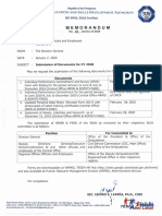 Memorandum: Republic of The Philippines Technical Education and Skills Development Authority ISO 9001: 2015 Certified