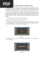 How To Make Table Use Blender App: Blender Is A 3D Computer Graphics Software Program For Developing Animated Movies