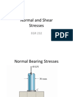 Normal and Shear Stresses in Engineering Design EGR 232