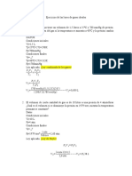 Ejercicios de Las Leyes de Gases Ideales - DÉCIMO B