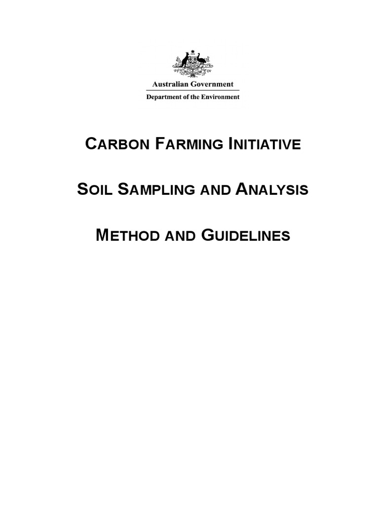 Cfi Soil Sampling and Analysis Method and Guidelines | PDF | Total ...