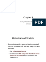 Chapter 4: Utility Maximization and Choice Choice