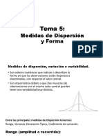 Medida de Dispersión y Forma