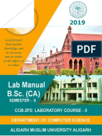 Lab Manual B.Sc. (CA) : Department of Computer Science Ccb-2P2: Laboratory Course - Ii