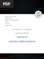 Lab 1 Introduction To Python Programming