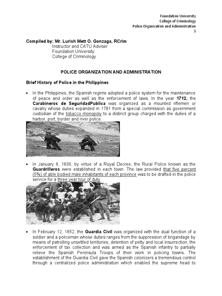 Philippine Police Organization Overview | PDF | Police | Law Enforcement