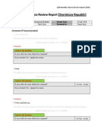 Monthly Finance Review Report Form (Dominican Republic) Commented by GNDR