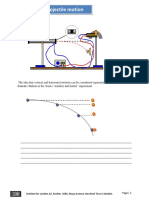 Projectile motion experiment