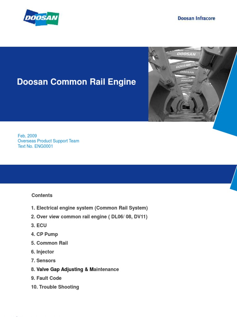 Doosan Common Rail Engine Overview | PDF | Fuel Injection | Systems ...