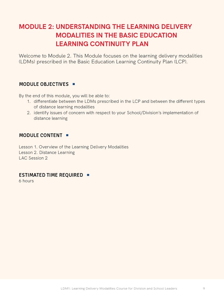 LDM1 - Module 2 Understanding The LDMs | PDF | Distance Education ...