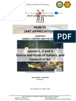LAP Lesson 1-3 Subject and Content of Art