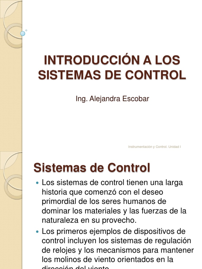Introducción a Sistemas de Control | PDF | Sistema de control ...