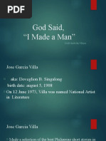 God Said, I Maid A Man 1st Report