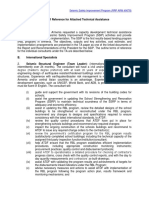 Terms of Reference For Attached Technical Assistance A.: Seismic Safety Improvement Program (RRP ARM 49078