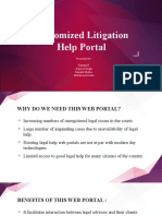 Customized Litigation Help Portal: Presented By: Raksha R Supriya Singh Sansriti Mishra Mohammad Anas