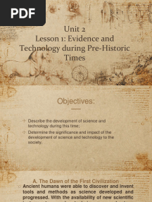 Unit 2 Lesson 1: Evidence and Technology During Pre-Historic Times