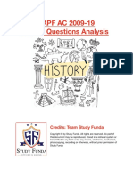 CAPF AC 2009-19 History Questions Analysis: Credits: Team Study Funda