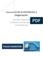 Monitoria de La Ventilación y Oxigenación: Ana María Ángel Isaza R1 Medicina de Emergencias Universidad Icesi