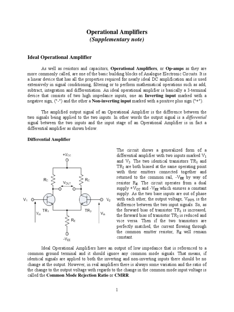 Advanced Electronics Manual PDF | PDF | Operational Amplifier | Amplifier