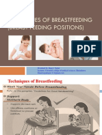 Technique of Breast Feeding (Position of Breast Feeding)