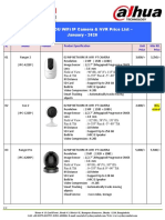 Price List of Dahua WiFi Camera - January - 2020