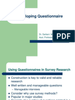 Developing Effective Questionnaires for Survey Research