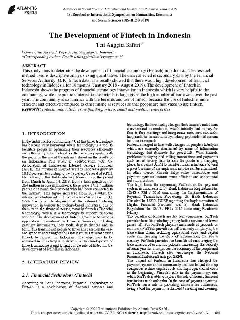 The Development of Indonesia Fintech | PDF | Financial Technology ...