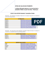 Links To Student Cumulative Record