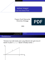 Aplikasi Integral - Luas Kulit Benda Putar