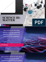 Science Iii: Matter