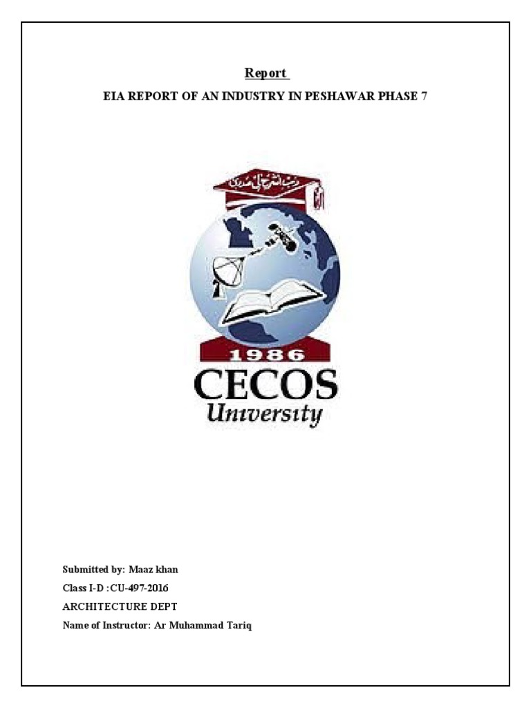 Eia Report Maaz Khan | PDF | Environmental Impact Assessment | Climate ...