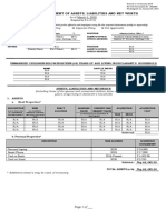 Sworn Statement of Assets, Liabilities and Net Worth