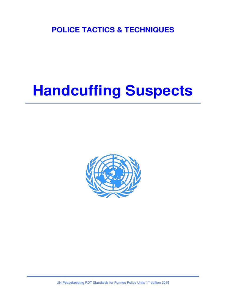 Handcuffing Techniques for Police Training | PDF | Handcuffs | Law ...