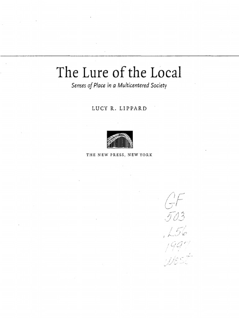 Lucy R. Lippard, The Lure of The Local PDF