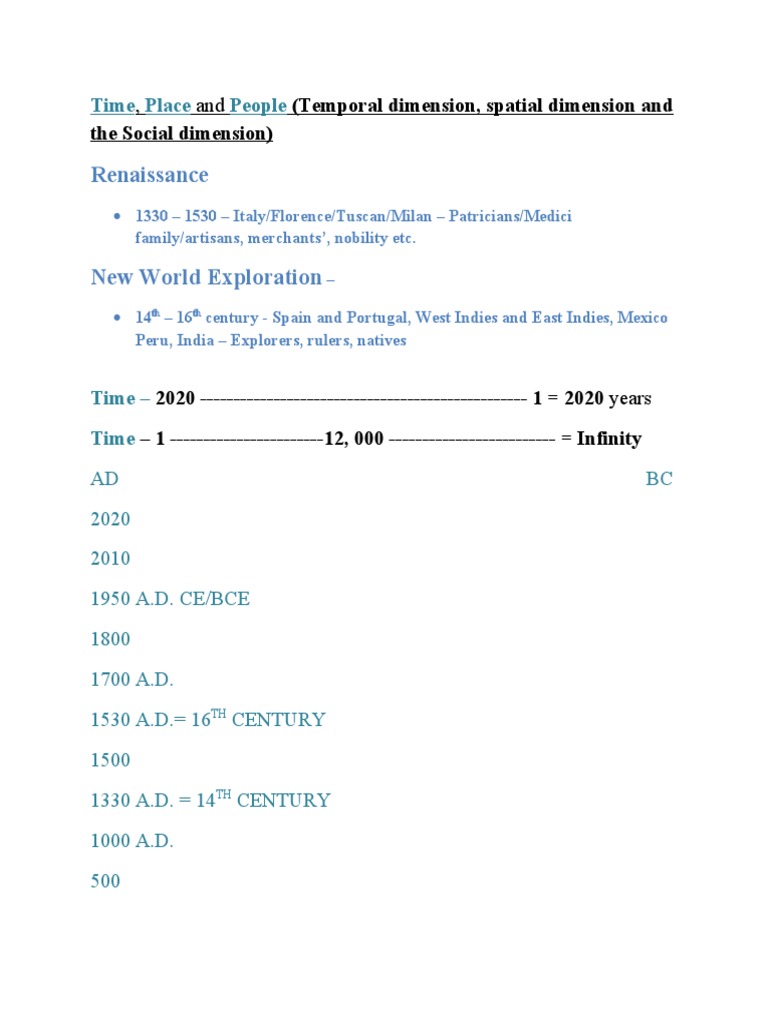 Renaissance: Time Place People | PDF | Florence | Common Era