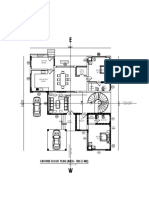Floor plan layout with dimensions for a residential building