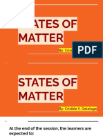 States of Matter: By: Crisilda V. Getalaga