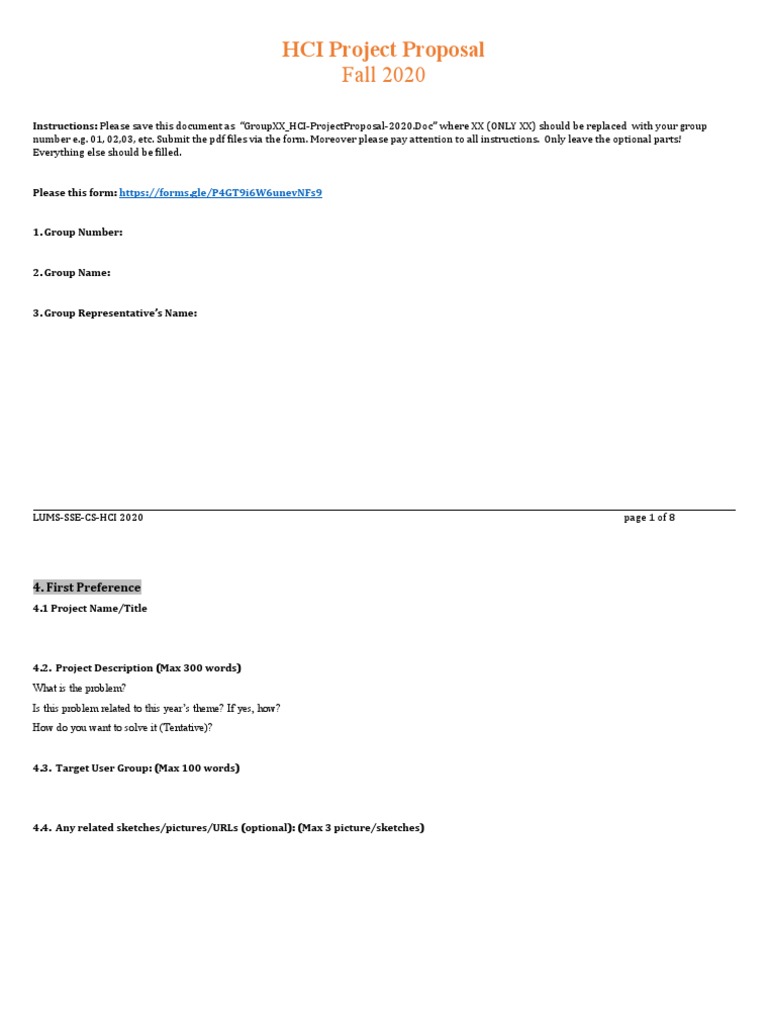 HCI Project Proposal Guidelines 2020 | PDF | Cyberspace | Computing