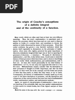 The Origin of Cauchy's Conceptions of A Definite Integral and of The Continuity of A Function