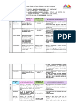 Planificación semanal de actividades para tercer grado