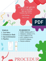 Effect of PH On Enzymatic Reaction: Tantiana DRG M.Kes Oral Biology FKG Unair