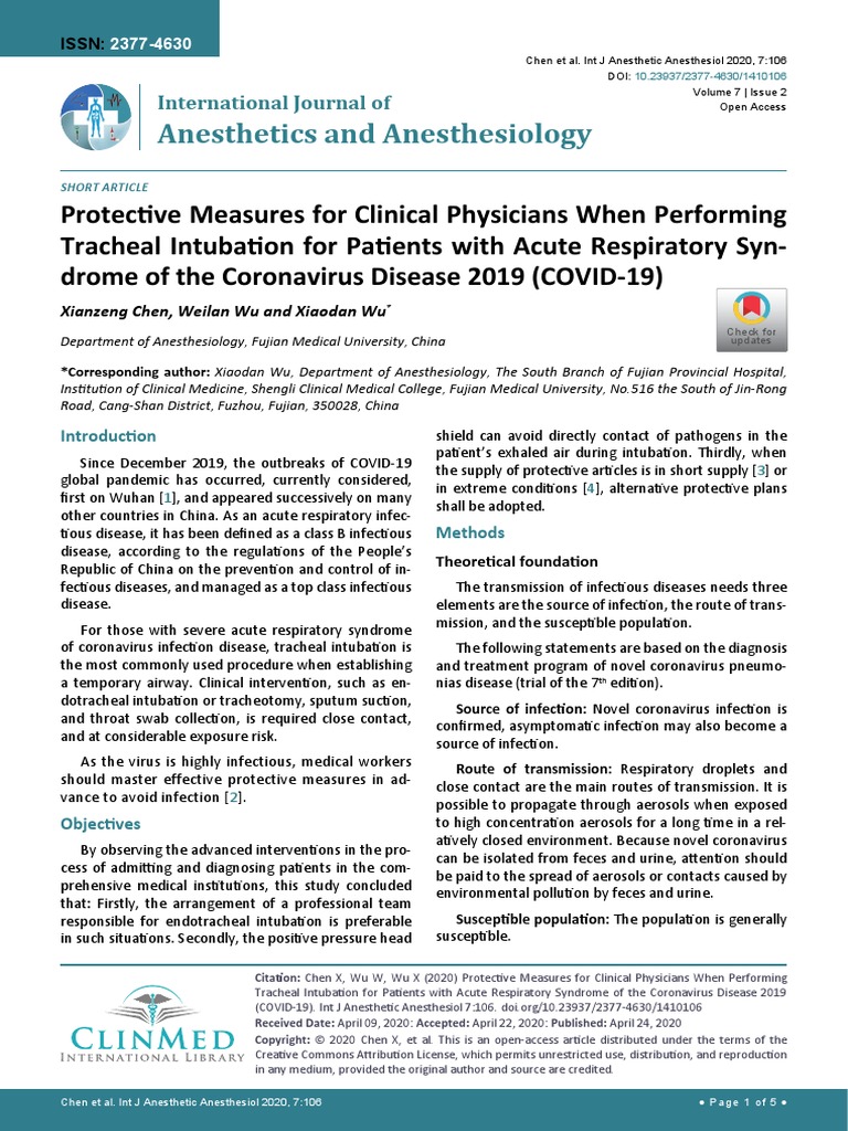 Anesthetics And Anesthesiology Infection Medical