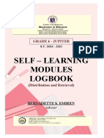 Self - Learning Modules Logbook: Grade 6 - Jupiter