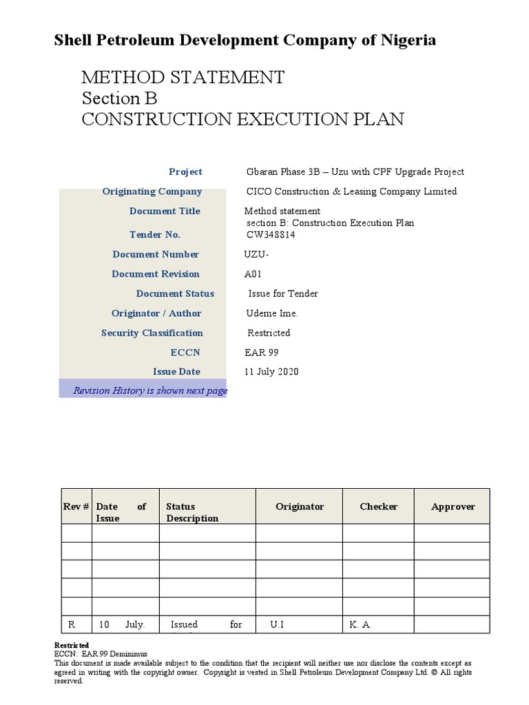 Uzu With CPF Upgrade - Construction Execution Plan | PDF | Pipeline ...