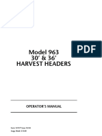 Model 963 30' & 36' Harvest Headers: Operator'S Manual
