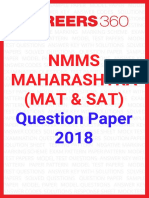 NMMS Maharashtra MAT SAT Question Paper 2018 PDF
