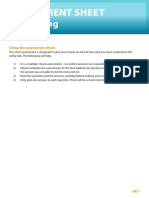Scaffolding: Assessment Sheet