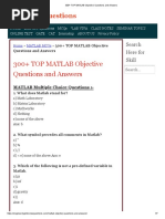 Matlab MCQ Quiz | PDF | Matlab | Multiple Choice