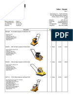 Sales - Quote: Description Qty UOM U. Price Amount