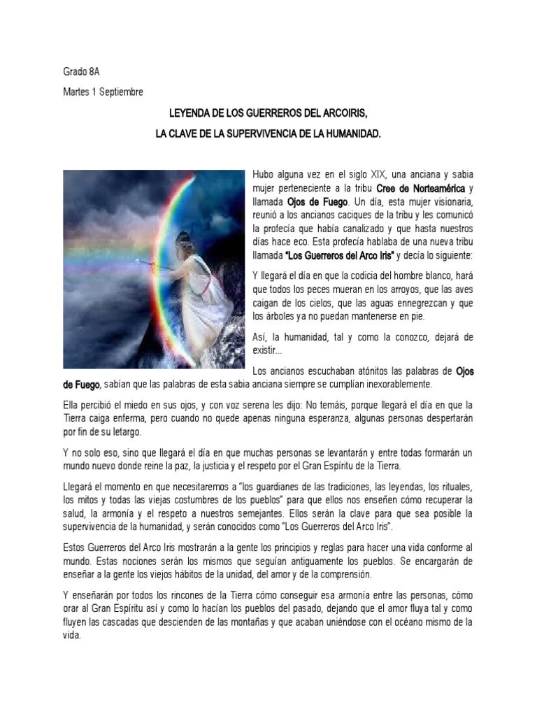 Guerreros del Arco Iris: Mito y Esperanza | PDF | Arco iris | Amor